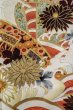Photo7: O0510D Vintage Japanese kimono   Black TOMESODE formal for women / Silk. Chrysanthemum, There are stains all over.  (Grade D) (7)