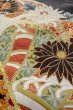 Photo13: O0510D Vintage Japanese kimono   Black TOMESODE formal for women / Silk. Chrysanthemum, There are stains all over.  (Grade D) (13)