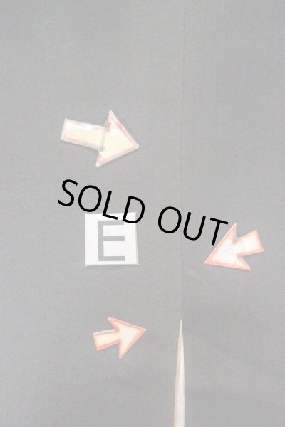 Photo22: O0510D Vintage Japanese kimono   Black TOMESODE formal for women / Silk. Chrysanthemum, There are stains all over.  (Grade D) (22)