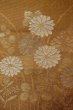 Photo6: Mint O0528A Vintage Japanese Kimono   Brown  FUKURO OBI sash Flower Silk. (Grade A) (6)