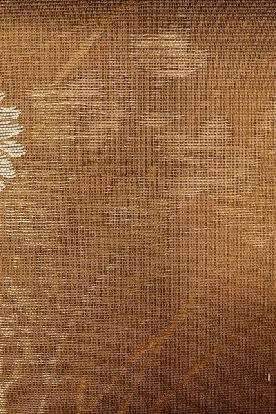 Photo7: Mint O0528A Vintage Japanese Kimono   Brown  FUKURO OBI sash Flower Silk. (Grade A) (7)
