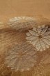 Photo9: Mint O0528A Vintage Japanese Kimono   Brown  FUKURO OBI sash Flower Silk. (Grade A) (9)