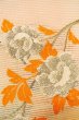 Photo7: O0528B Vintage Japanese Kimono  Pale Pink  NAGOYA OBI sash Flower Linen. (Grade B) (7)