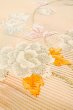 Photo8: O0528B Vintage Japanese Kimono  Pale Pink  NAGOYA OBI sash Flower Linen. (Grade B) (8)