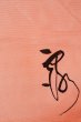 Photo3: Mint O0528C Vintage Japanese Kimono   Coral  NAGOYA OBI sash  Linen. (Grade A) (3)
