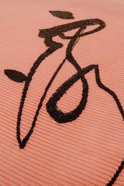 Photo8: Mint O0528C Vintage Japanese Kimono   Coral  NAGOYA OBI sash  Linen. (Grade A) (8)