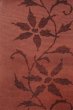 Photo3: Mint O0528D Vintage Japanese Kimono   Dark Red  NAGOYA OBI sash Flower Linen. (Grade A) (3)