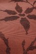Photo10: Mint O0528D Vintage Japanese Kimono   Dark Red  NAGOYA OBI sash Flower Linen. (Grade A) (10)