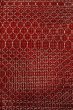 Photo5: Mint O0528E Vintage Japanese Kimono   Dark Red  FUKURO NAGOYA Obi Geometrical pattern Linen. (Grade A) (5)