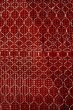 Photo6: Mint O0528E Vintage Japanese Kimono   Dark Red  FUKURO NAGOYA Obi Geometrical pattern Linen. (Grade A) (6)