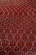 Photo9: Mint O0528E Vintage Japanese Kimono   Dark Red  FUKURO NAGOYA Obi Geometrical pattern Linen. (Grade A) (9)