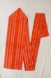 Photo1: Mint O0528F Vintage Japanese Kimono   Red HAKATA-woven NAGOYA OBI sash KENJO pattern(A prestigious pattern meaning that it was presented to the Shogunate.) Silk. (Grade A) (1)