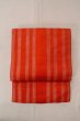 Photo2: Mint O0528F Vintage Japanese Kimono   Red HAKATA-woven NAGOYA OBI sash KENJO pattern(A prestigious pattern meaning that it was presented to the Shogunate.) Silk. (Grade A) (2)