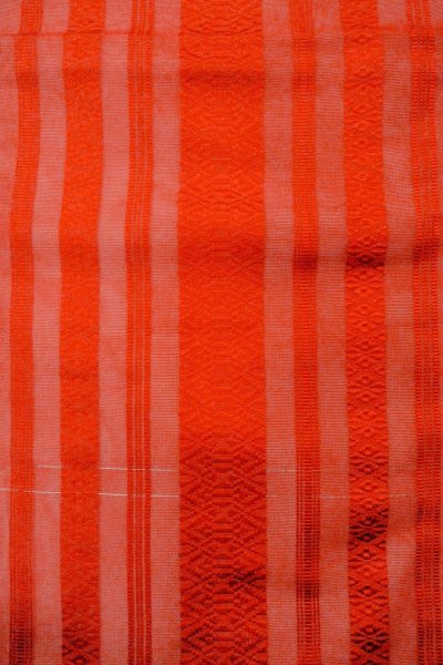 Photo4: Mint O0528F Vintage Japanese Kimono   Red HAKATA-woven NAGOYA OBI sash KENJO pattern(A prestigious pattern meaning that it was presented to the Shogunate.) Silk. (Grade A) (4)
