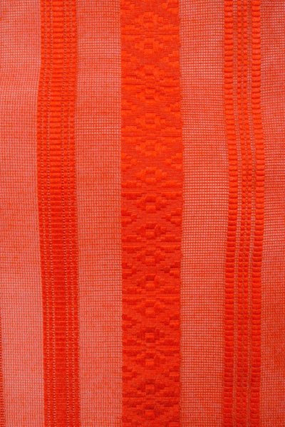 Photo6: Mint O0528F Vintage Japanese Kimono   Red HAKATA-woven NAGOYA OBI sash KENJO pattern(A prestigious pattern meaning that it was presented to the Shogunate.) Silk. (Grade A) (6)