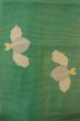 Photo4: O0528H Vintage Japanese Kimono  Vivid Green  NAGOYA OBI sash Iris Linen. (Grade C) (4)