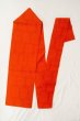 Photo1: O0528I Vintage Japanese Kimono  Vivid Orange  NAGOYA OBI sash Abstract pattern Linen. (Grade B) (1)
