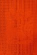 Photo7: O0528I Vintage Japanese Kimono  Vivid Orange  NAGOYA OBI sash Abstract pattern Linen. (Grade B) (7)