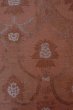 Photo3: O0528K Vintage Japanese Kimono Dark Grayish Dark Red  FUKURO NAGOYA Obi Chinz pattern Linen. (Grade A) (3)