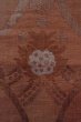 Photo6: O0528K Vintage Japanese Kimono Dark Grayish Dark Red  FUKURO NAGOYA Obi Chinz pattern Linen. (Grade A) (6)