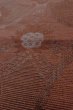 Photo10: O0528K Vintage Japanese Kimono Dark Grayish Dark Red  FUKURO NAGOYA Obi Chinz pattern Linen. (Grade A) (10)