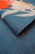 Photo11: Mint O0528L Vintage Japanese Kimono   Navy Blue  NAGOYA OBI sash Flower Linen. (Grade A) (11)