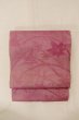 Photo2: O0528M Vintage Japanese Kimono  Grayish Wisteria  NAGOYA OBI sash MOMIJI maple leaf Linen. (Grade C) (2)