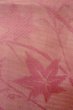 Photo5: O0528M Vintage Japanese Kimono  Grayish Wisteria  NAGOYA OBI sash MOMIJI maple leaf Linen. (Grade C) (5)