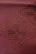 Photo6: Mint O0528N Vintage Japanese Kimono   Dark Red  FUKURO NAGOYA Obi Abstract pattern Linen. (Grade A) (6)