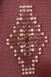 Photo8: Mint O0528N Vintage Japanese Kimono   Dark Red  FUKURO NAGOYA Obi Abstract pattern Linen. (Grade A) (8)