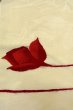 Photo5: O0528O Vintage Japanese Kimono   Off White  NAGOYA OBI sash Rose Linen. (Grade C) (5)