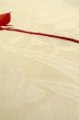 Photo9: O0528O Vintage Japanese Kimono   Off White  NAGOYA OBI sash Rose Linen. (Grade C) (9)