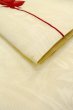 Photo12: O0528O Vintage Japanese Kimono   Off White  NAGOYA OBI sash Rose Linen. (Grade C) (12)
