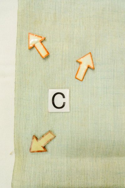 Photo15: O0528P Vintage Japanese Kimono  Pale Light Blue  FUKURO NAGOYA Obi Flower Linen. (Grade D) (15)