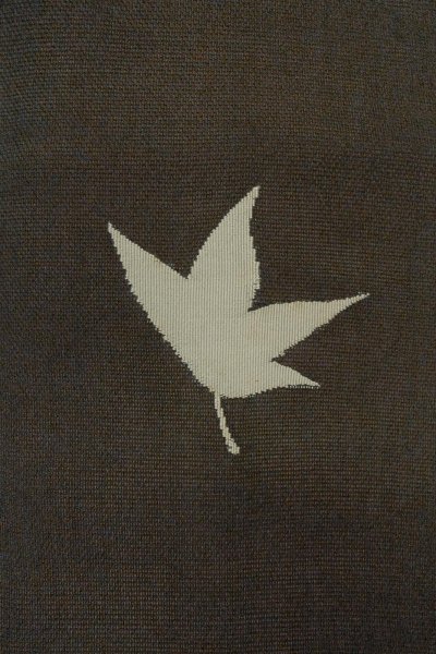 Photo5: O0528Q Vintage Japanese Kimono   Black  NAGOYA OBI sash MOMIJI maple leaf Linen. (Grade D) (5)