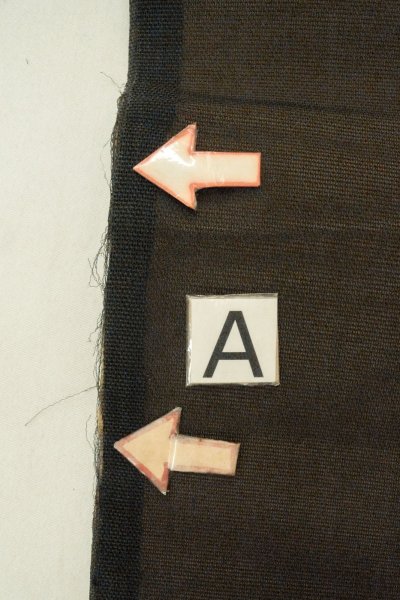 Photo13: O0528Q Vintage Japanese Kimono   Black  NAGOYA OBI sash MOMIJI maple leaf Linen. (Grade D) (13)