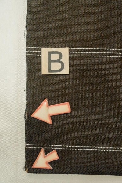 Photo14: O0528Q Vintage Japanese Kimono   Black  NAGOYA OBI sash MOMIJI maple leaf Linen. (Grade D) (14)