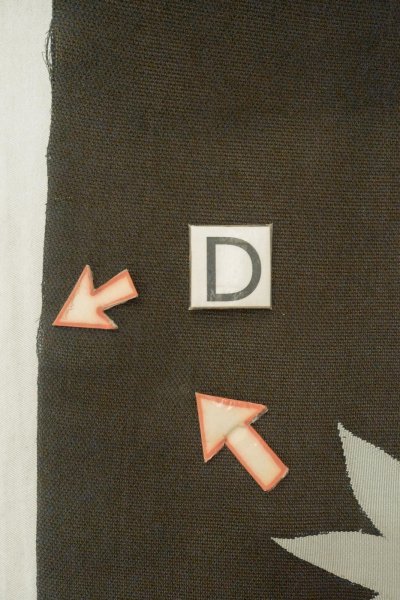 Photo16: O0528Q Vintage Japanese Kimono   Black  NAGOYA OBI sash MOMIJI maple leaf Linen. (Grade D) (16)