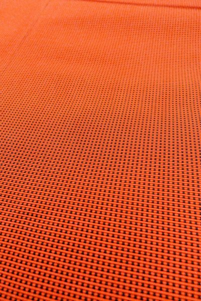 Photo8: O0528R Vintage Japanese Kimono  Vivid Vermilion  FUKURO NAGOYA Obi Plaid Checks Silk. (Grade C) (8)