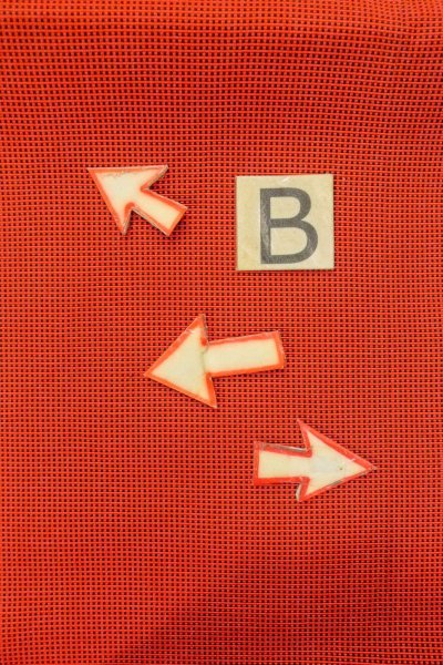 Photo13: O0528R Vintage Japanese Kimono  Vivid Vermilion  FUKURO NAGOYA Obi Plaid Checks Silk. (Grade C) (13)