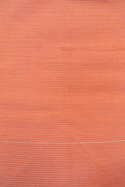 Photo4: O0528S Vintage Japanese Kimono  Pale Coral  NAGOYA OBI sash Flower Linen. (Grade C) (4)