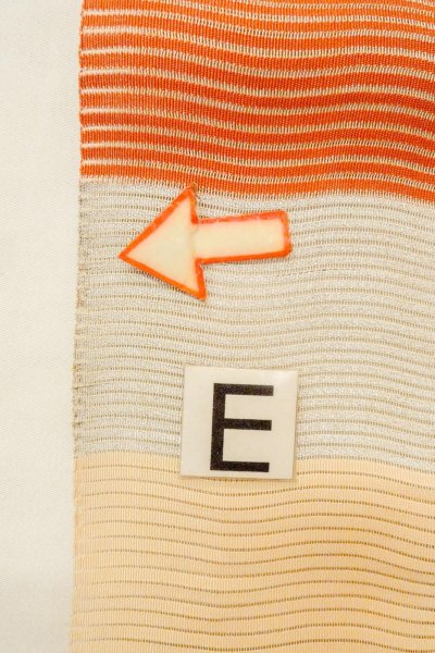 Photo16: O0528U Vintage Japanese Kimono   Multi Color  FUKURO NAGOYA Obi Stripes Linen. (Grade B) (16)