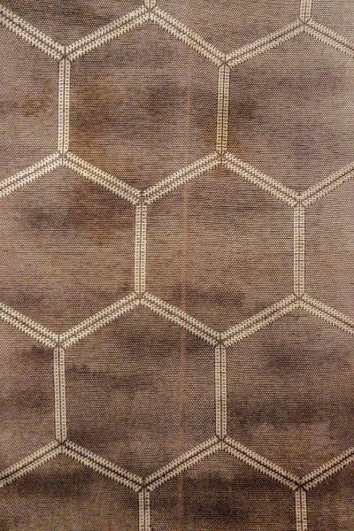 Photo3: O0528V Vintage Japanese Kimono  Dark Purple  FUKURO OBI sash Tortoise-shell pattern(Hexagonal pattern) Linen. (Grade C) (3)