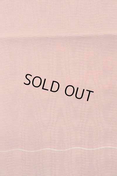 Photo4: O0528W Vintage Japanese Kimono   Vermilion  FUKURO OBI sash MOMIJI maple leaf Linen. (Grade A) (4)