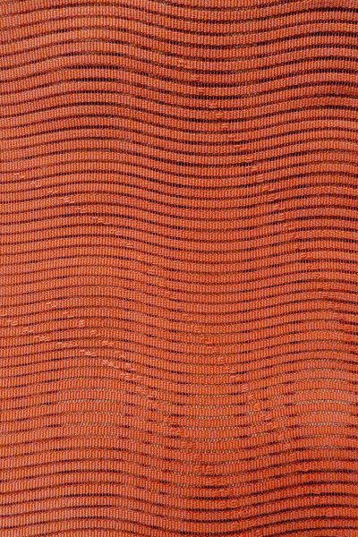 Photo7: O0528W Vintage Japanese Kimono   Vermilion  FUKURO OBI sash MOMIJI maple leaf Linen. (Grade A) (7)