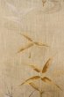 Photo3: O0528X Vintage Japanese Kimono  Dark Beige  FUKURO NAGOYA Obi Tall grass Linen. (Grade C) (3)