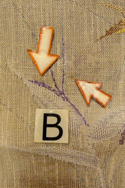 Photo13: O0528X Vintage Japanese Kimono  Dark Beige  FUKURO NAGOYA Obi Tall grass Linen. (Grade C) (13)