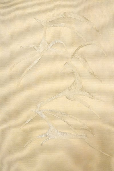 Photo3: O0528Z Vintage Japanese Kimono   Off White  NAGOYA OBI sash Abstract pattern Linen. (Grade C) (3)