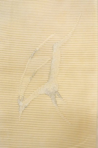 Photo5: O0528Z Vintage Japanese Kimono   Off White  NAGOYA OBI sash Abstract pattern Linen. (Grade C) (5)