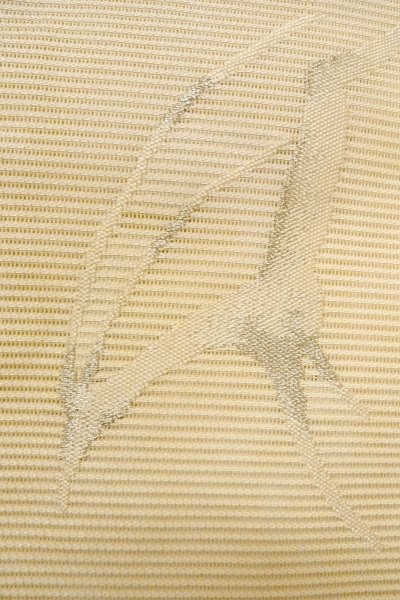 Photo8: O0528Z Vintage Japanese Kimono   Off White  NAGOYA OBI sash Abstract pattern Linen. (Grade C) (8)